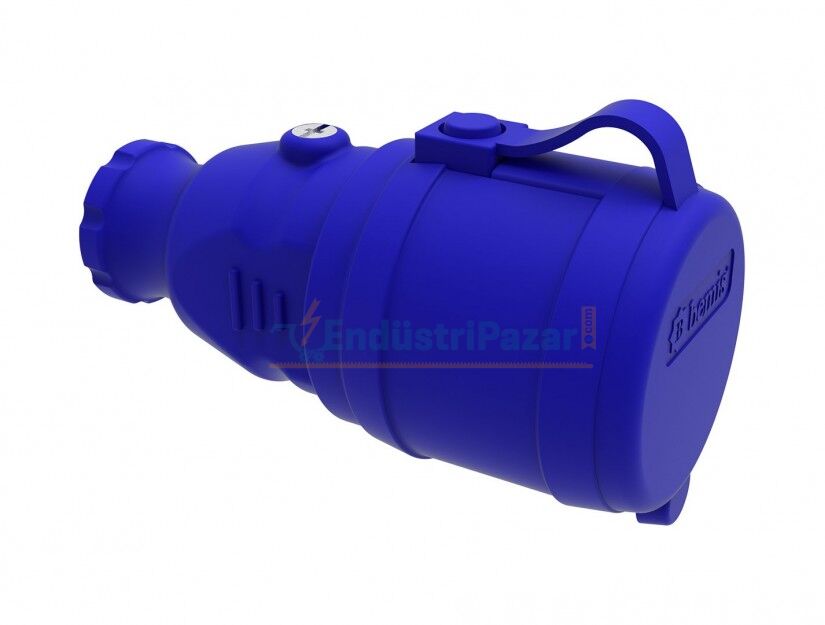 1*16A Kauçuk Monofaze Uzatma Prizi Mavi IP44 BV2-1402-2311 BEMİS