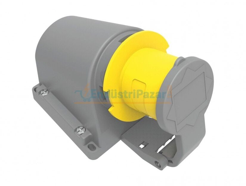 3*16A 110V 90° Eğik Duvar Fiş (Yaylı Kapaklı) IP44 BC1-1303-2235 BEMİS