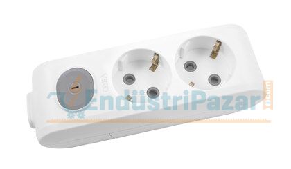 İkili Priz Anahtarlı Topraklı Klemensli Çocuk Korumalı Multi-Let 90117200 VİKO