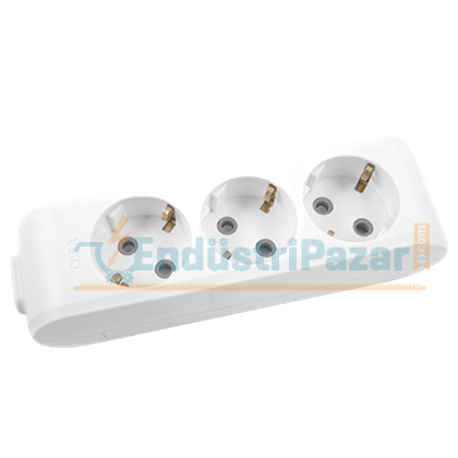 Üçlü Priz Topraklı Klemensli Çocuk Korumalı Multi-Let 90113300 VİKO