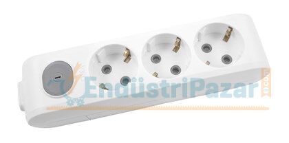 Üçlü Priz Anahtarlı Topraklı Klemensli Çocuk Korumalı Multi-Let 90117300 VİKO