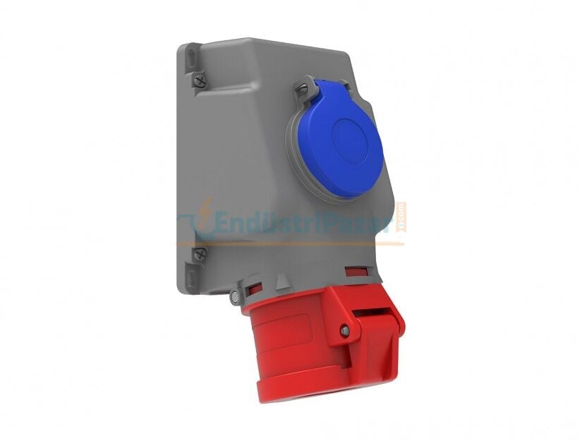 5*16A 380V 90° Eğik Pano Prizli Duvar Priz IP44 BC1-1505-2537 BEMİS