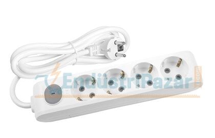 Dörtlü Priz Anahtarlı Topraklı Çocuk Korumalı 5 Metre Kablolu Multi-Let 90117405 VİKO