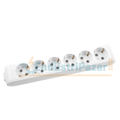 Altılı Priz Topraklı Klemensli Çocuk Korumalı Multi-Let 90113600 VİKO