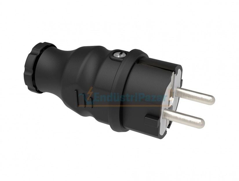 1*16A Monofaze Kauçuk Düz Fiş IP44 BK1-1402-2011 BEMİS