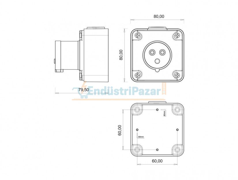 3*16A 110V Duvar Fiş IP44 BC1-1303-2210 BEMİS