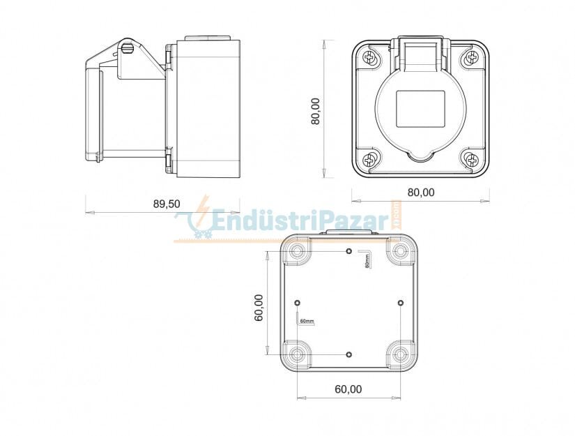 3*16A 110V Duvar Priz IP44 BC1-1303-2510 BEMİS