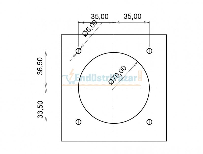 4*16A 380V 45° Eğik Makine Priz IP44 BC1-1504-2420 BEMİS