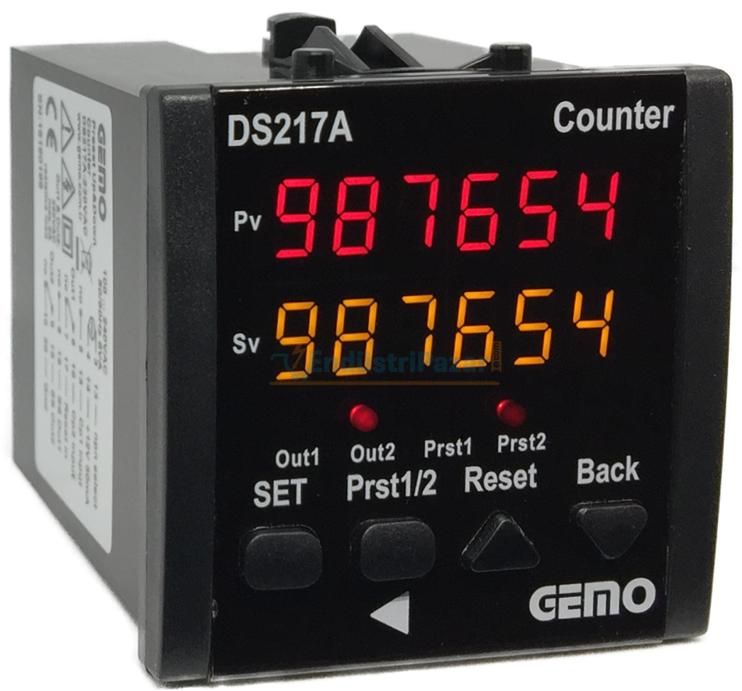 DS217A-230VAC 6 Haneli Dijital Sayıcı GEMO