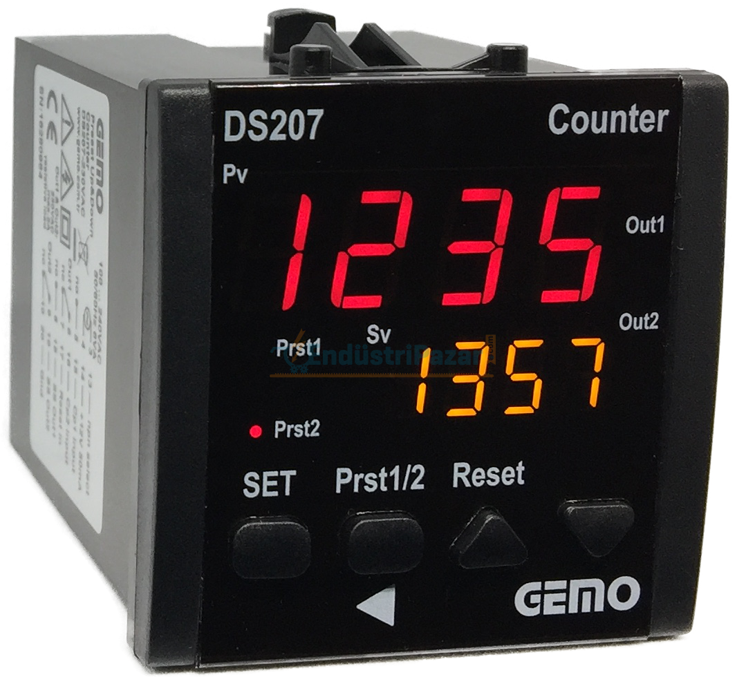 DS207-230VAC 4 Haneli Dijital Sayıcı GEMO