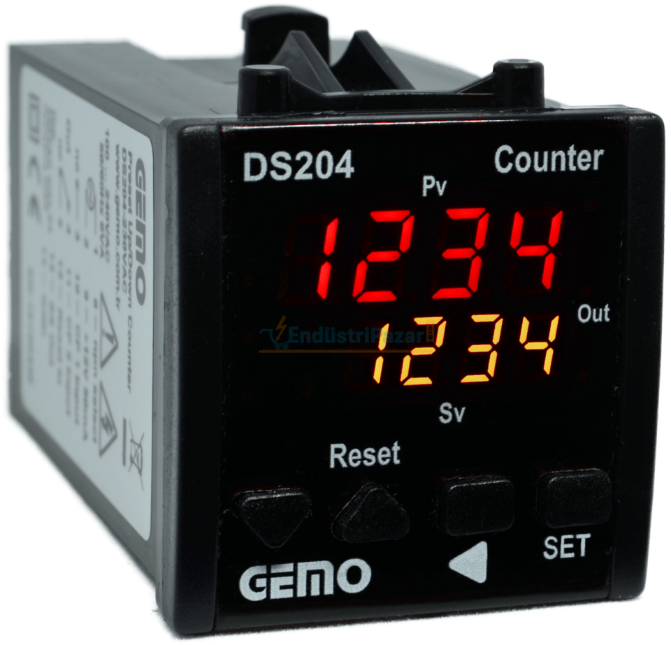 DS204-230VAC 4 Haneli Dijital Sayıcı GEMO