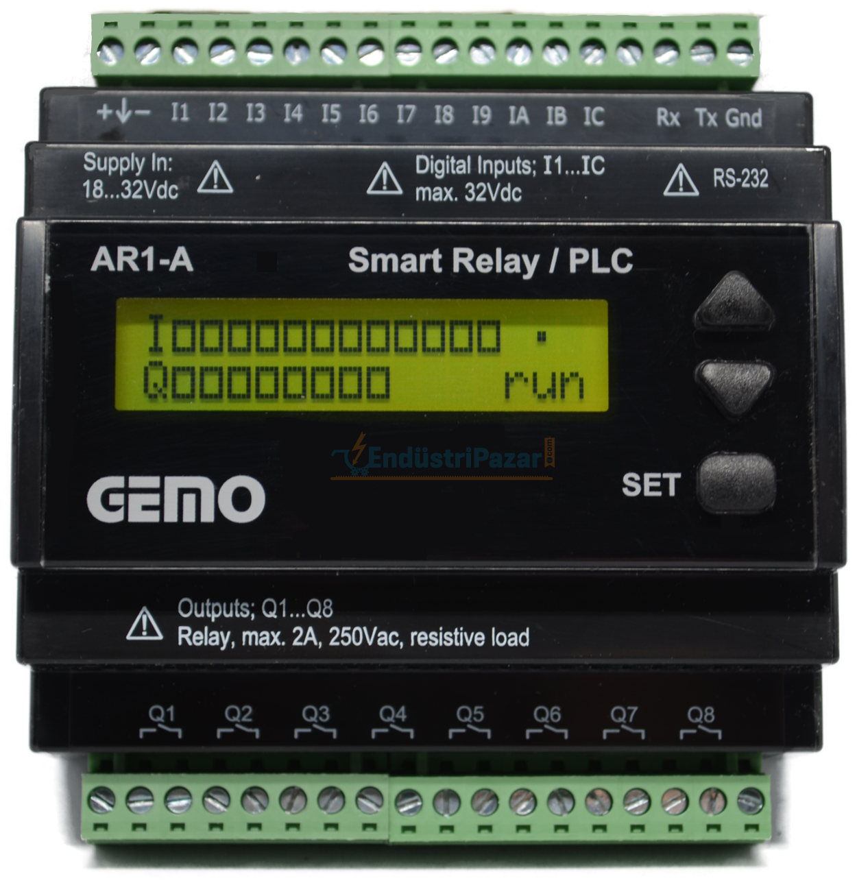 AR1-A-24VDC Ray Tipi ''Ladder Logic'' ile Programlanabilir PLC GEMO