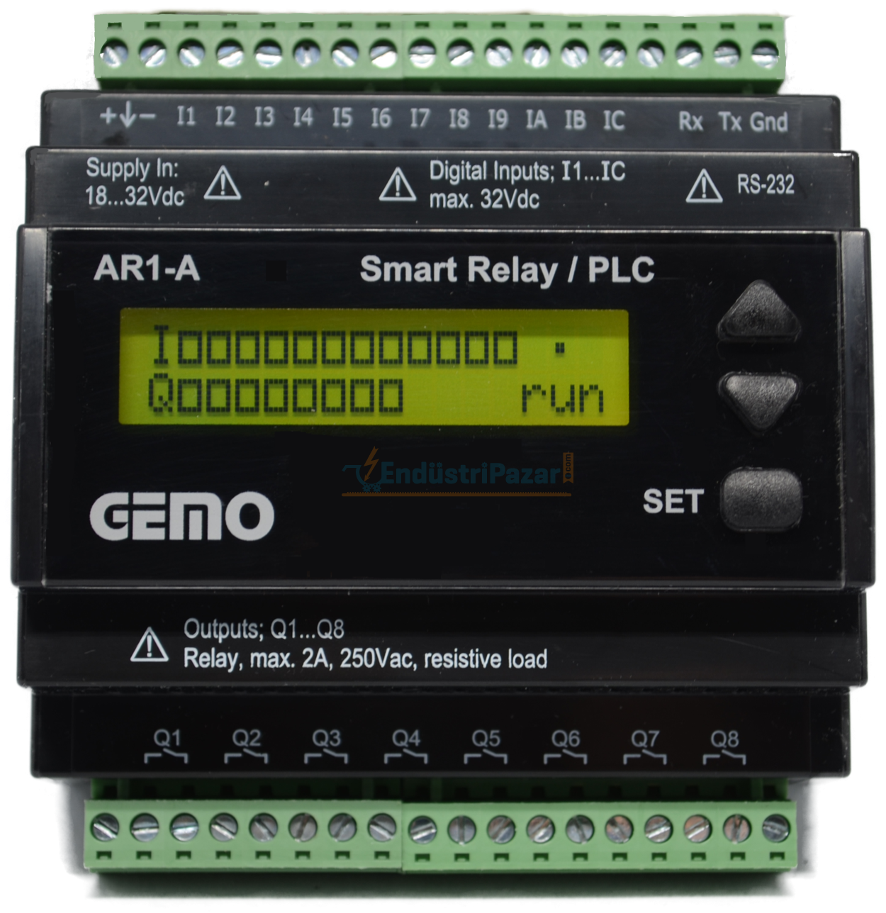 AR1-A-24VDC Ray Tipi ''Ladder Logic'' ile Programlanabilir PLC GEMO