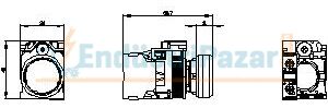22mm 1NO Buton 3SU1150-0AB10-1BA0 SİEMENS
