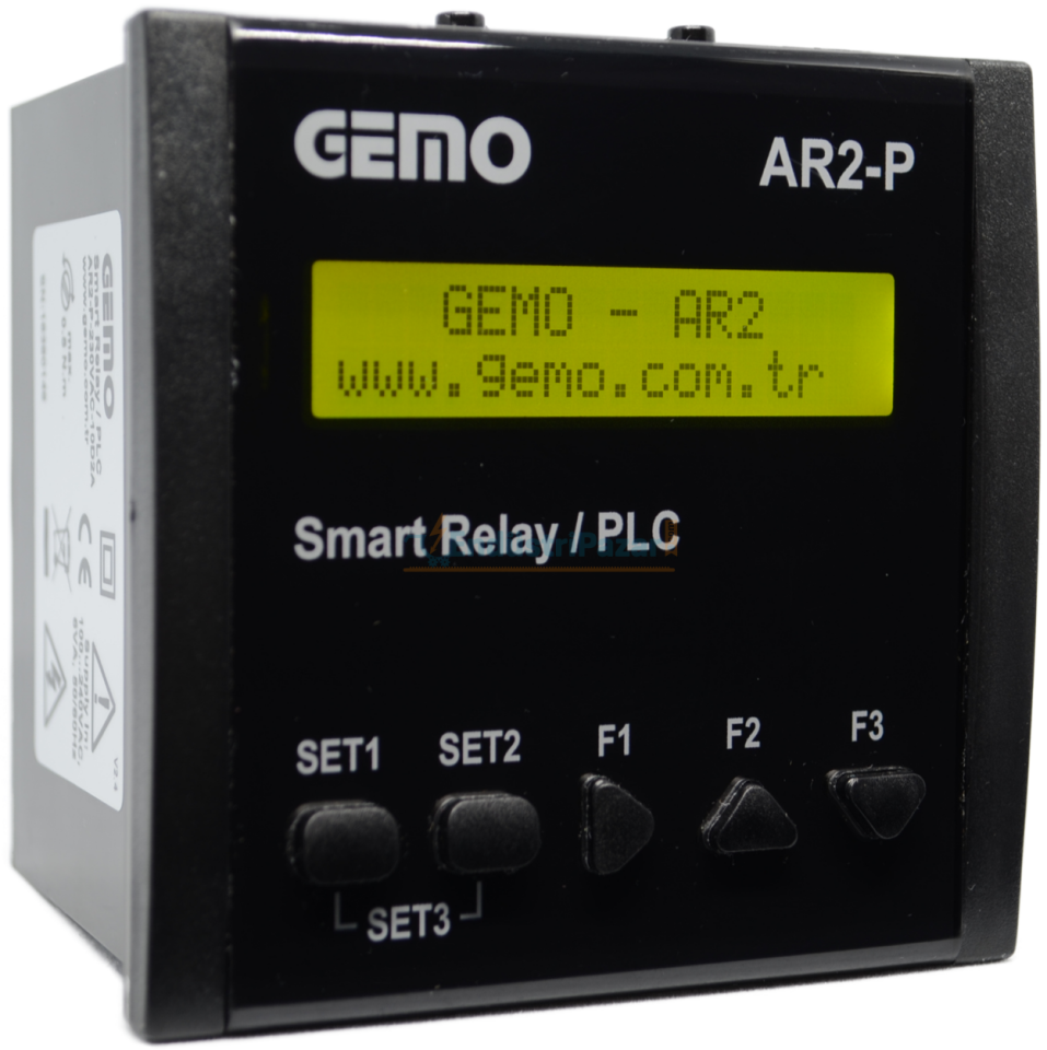 AR2-P-24VDC-10D2A-RTC Panel Tipi ''Ladder Logic'' ile Programlanabilir PLC GEMO