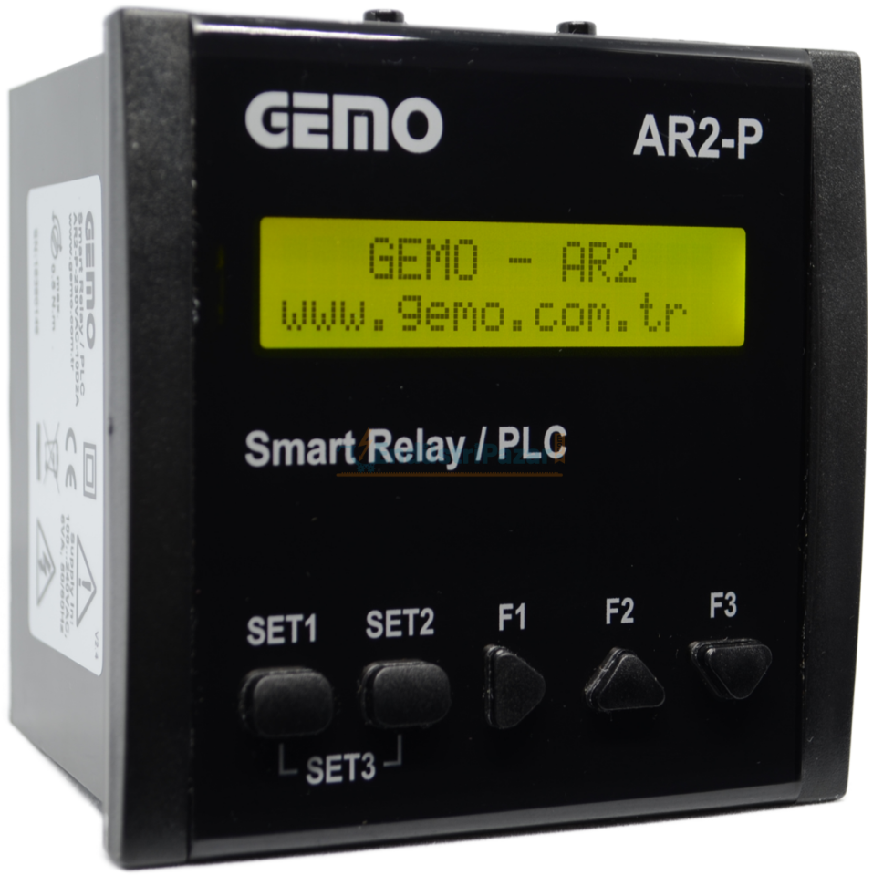 AR2-P-230VAC-10D2A-RTC Panel Tipi ''Ladder Logic'' ile Programlanabilir PLC GEMO