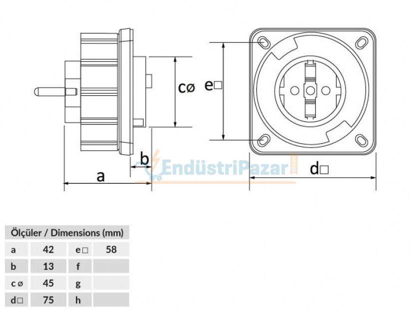 1*16A Makine Fiş BS1-1402-7114 IP68 BEMİS