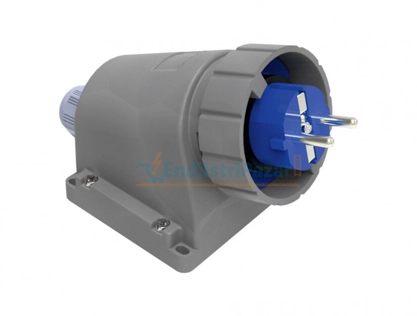 1*16A 90° Eğik Duvar Fiş BS1-1402-7236 IP68 BEMİS