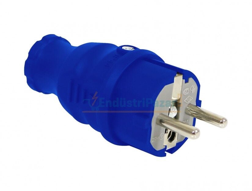 1*16A UPS Düz Fiş Mavi BV2-1402-2031 BEMİS