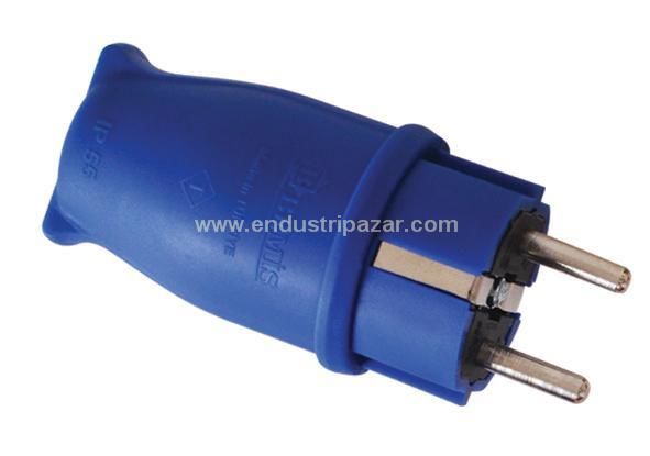1*16A KAUÇUK MONOFAZE DÜZ UPS FİŞ MAVİ IP44 BEMİS BV2-1402-2031