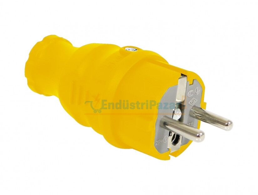 1*16A UPS Düz Fiş Sarı BV3-1402-2031 BEMİS