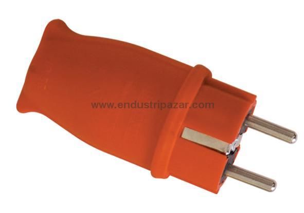 1*16A KAUÇUK MONOFAZE DÜZ UPS FİŞ TURUNCU IP44 BEMİS BV4-1402-2031