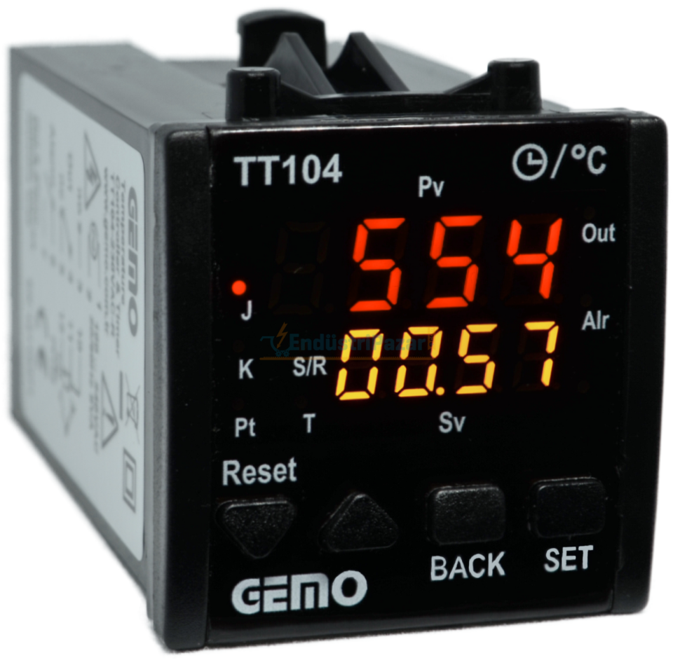 TT104A-24V-R-S Dahili Zaman Röleli ''Auto-tune PID'' Sıcaklık Kontrol Cihazı GEMO