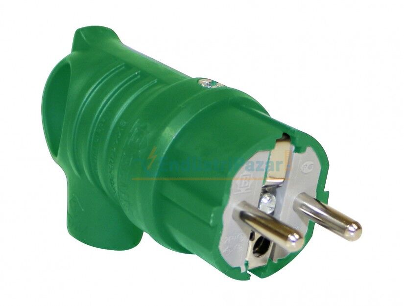 1*16A UPS Kulplu Eğik Fiş Yeşil BV1-1402-2041 BEMİS