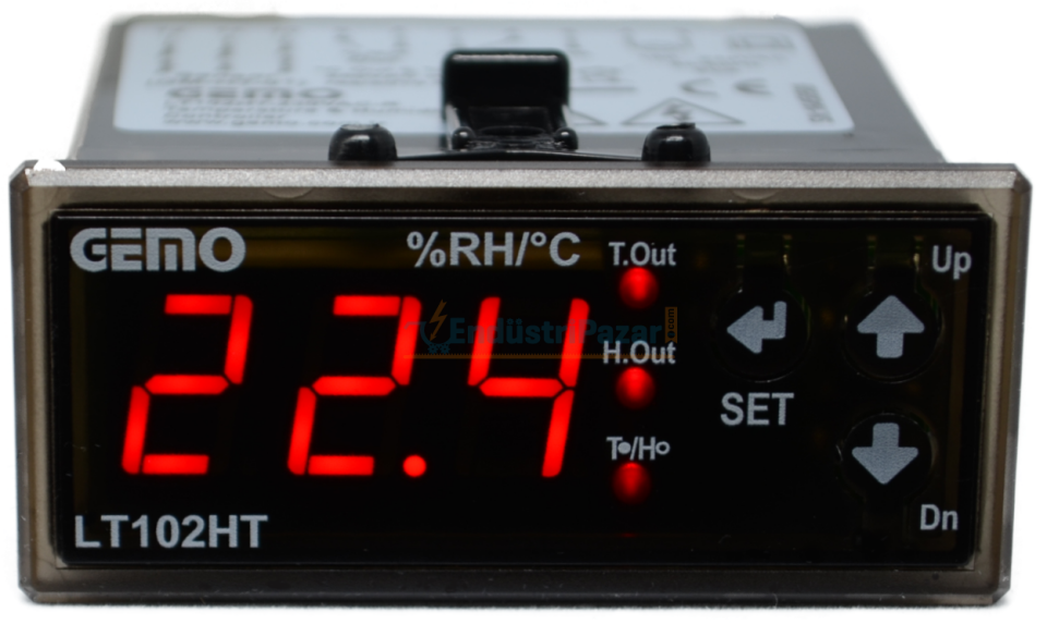 LT102HT-230VAC-R On/Off Sıcaklık ve Nem Kontrol Cihazı (GM-HT-01 Sensör Girişli) GEMO