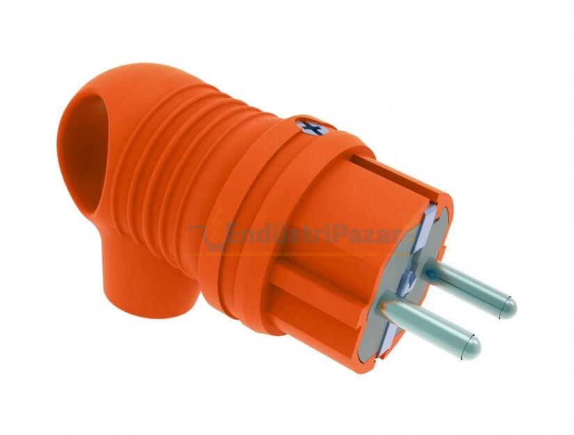 1*16A Kulplu Eğik Fiş Turuncu BV4-1402-2021 BEMİS