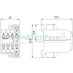 24VAC Mini Kontaktör 3TG1001-0AC2 SİEMENS