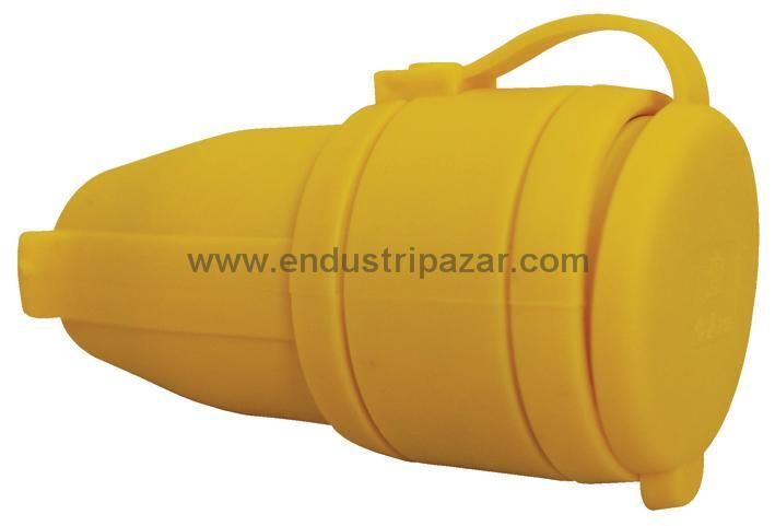 1*16A KAUÇUK MONOFAZE UZATMA PRİZİ SARI IP44 BEMİS BV3-1402-2311