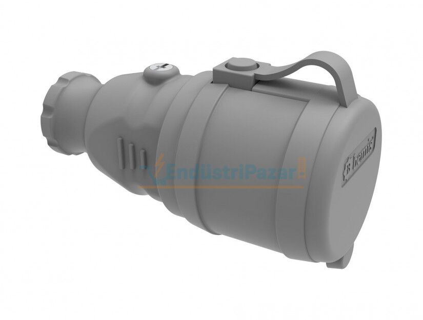 1*16A Kauçuk Uzatma Prizi Gri IP44 BV5-1402-2311 BEMİS