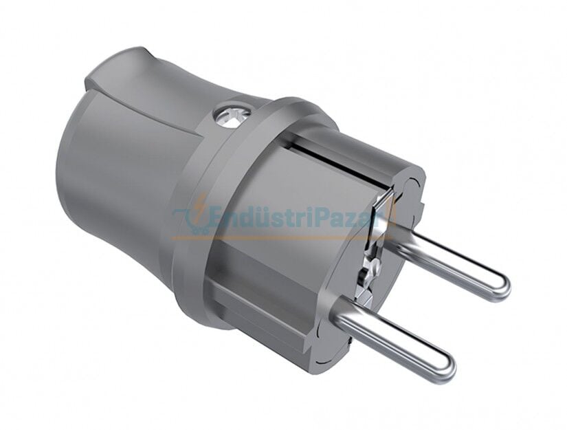 1*16A Düz Fiş Gri IP44 BY5-1402-2011 BEMİS