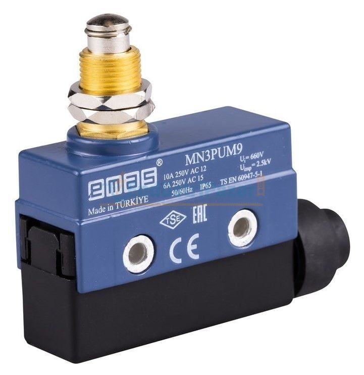 MN3PUM9 Metal Kalın Pimli Mini Siviç IP65 EMAS