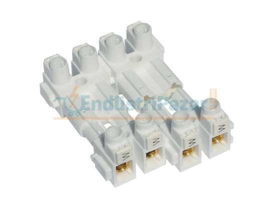 NO: 1 2` Lİ MODÜLER SİSTEM SOKET KLEMENS BEYAZ 1070173 ONKA-5068