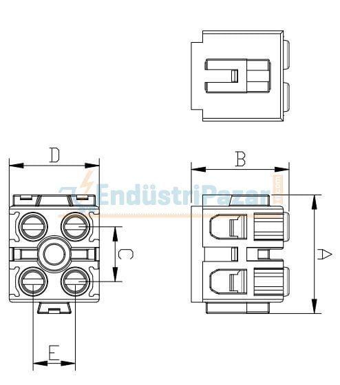 NO: 3 (6-10 mm²) MODÜL CİHAZ KLEMENSİ YEŞİL 1070204 ONKA-5102