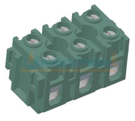 NO: 1-3 (2,5-4 mm²) MODÜL CİHAZ KLEMENSİ YEŞİL 1070188 ONKA-5103