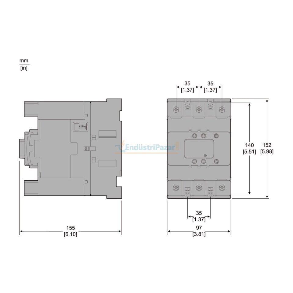 115A 48-130VAC/DC Kontaktör LC1D115AEHE SCHNEİDER