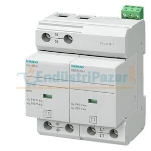 2 Kutuplu TT ve TN-S Sistemleri İçin, Enversör Kontaklı Parafudr 5SD7412-1 SİEMENS