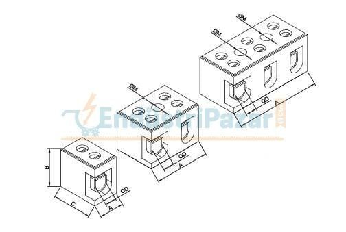 NO: 2/3 3` LÜ STEATİT KLEMENS 1070005 ONKA-5085