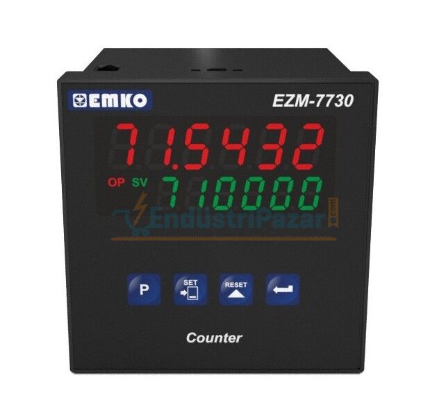 EZM-7730.3.00.0.1/00.00/0.0.0.0 Tek Setli Programlanabilir Sayıcı 24Vac EMKO