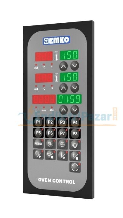 OvenControl.Dual.5.25.0.1/01.00/0.0.0.0 Çift Bölgeli Fırın Kontrol Cihazı 230Vac EMKO
