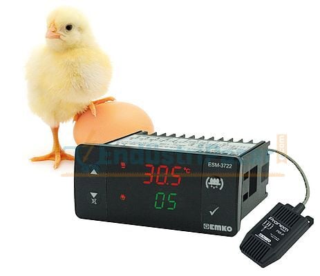 ESM-3722.5.6.6.0.2/01.01/1.6.6.0 Kuluçka (Sıcaklık, Nem, Raf) Kontrolü Cihazı - PMI-P Pronem Mini Sensörü İle Birlikte - EMKO