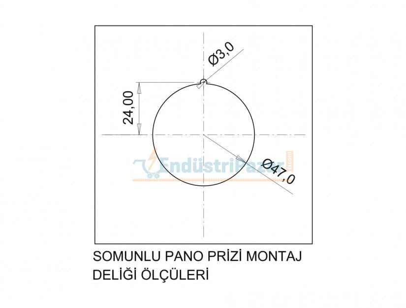 1*16A Somunlu Pano Prizi IP44 BY8-1402-2440 BEMİS
