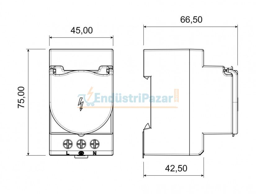 1*16A Ray Priz (Fransız) IP20 BR1-1402-2713 BEMİS