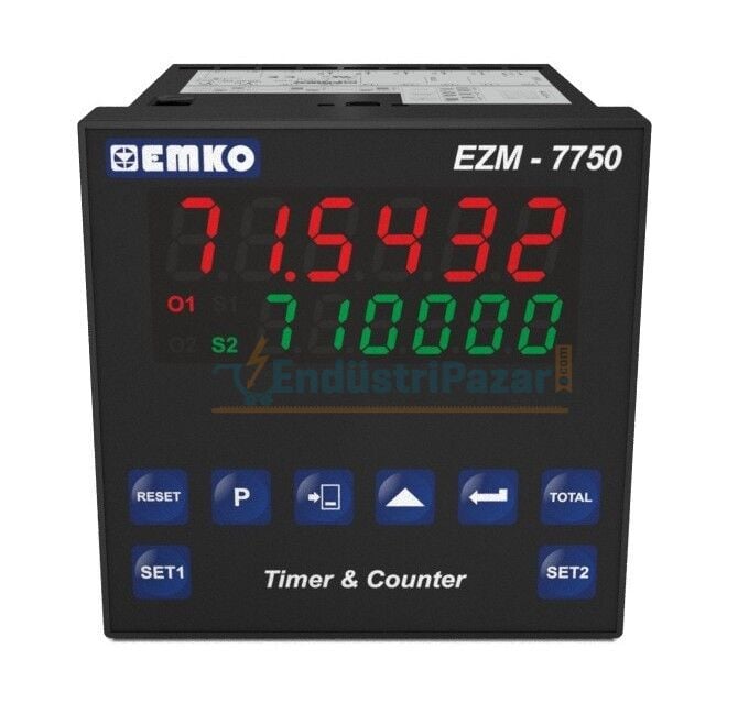 EZM-7750.1.00.1.0/00.00/0.0.0.0 Çok Fonksiyonlu Programlanabilir Zaman Rölesi ve Sayıcı 100...240Vac RS-232 EMKO