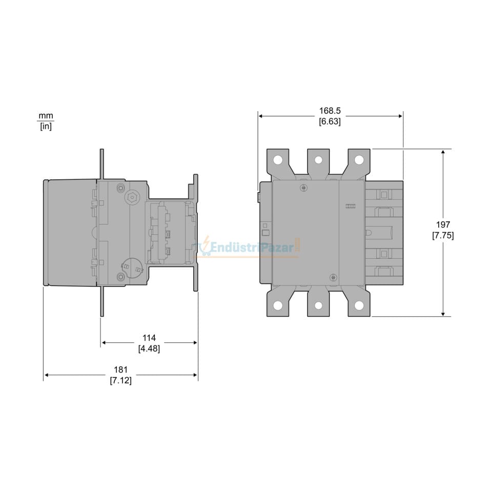 250A 220VAC Kontaktör LC1E250M5 SCHNEİDER