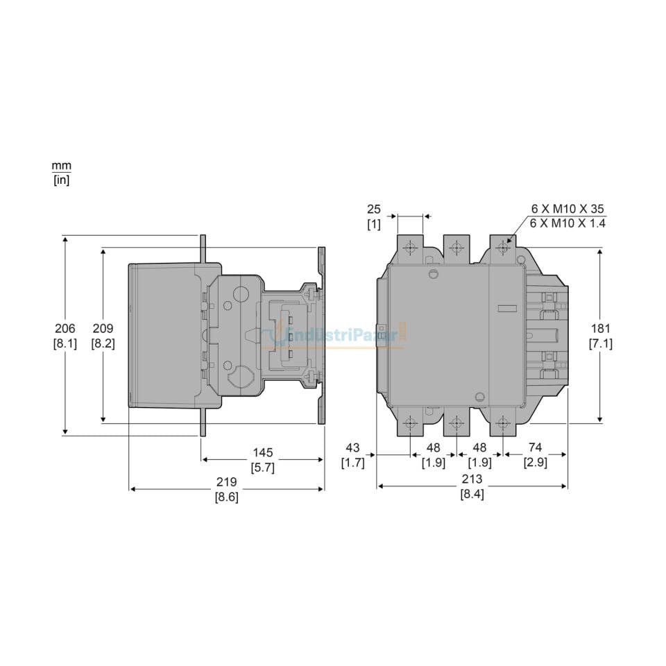 400A 220VAC Kontaktör LC1E400M7 SCHNEİDER