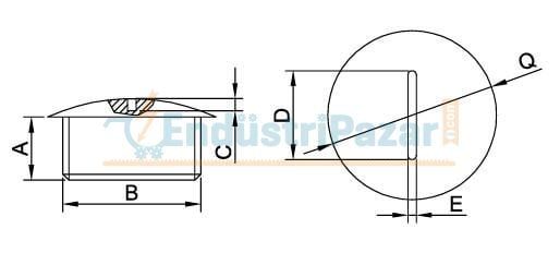 PG-21 RAL7001 POLYAMİD KÖR TAPA 1110177 ONKA-9095